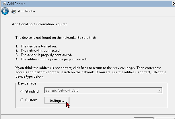 перенаправление принтера
