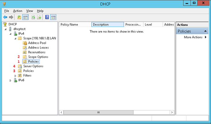Политики DHCP