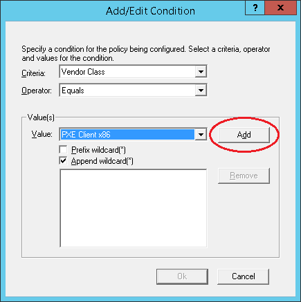 Добавить условие